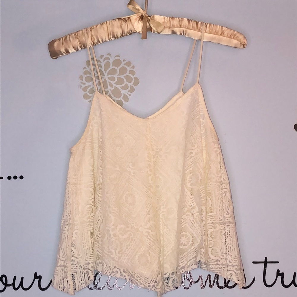 American Eagle, Spaghetti-Strap Lace Top
